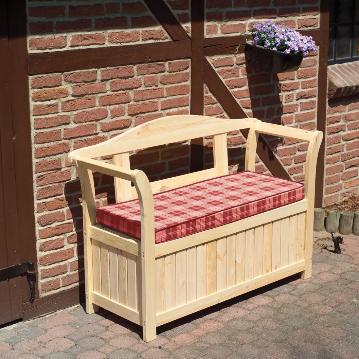 Promadino Friesenbank inkl Kissenbox und Sitzauflage