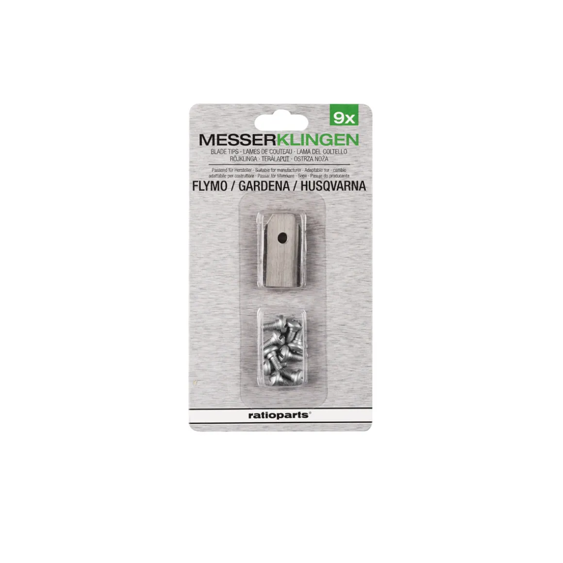 Ratioparts Messerklinge und Schraube für Husqvarna 0,63 mm