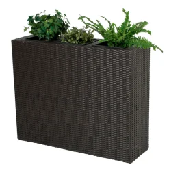 Raumtrenner mit 3 Pflanztöpfen coffee