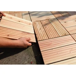 Rettenmeier Holz-Klickfliese Douglasie braun 30 x 30 cm