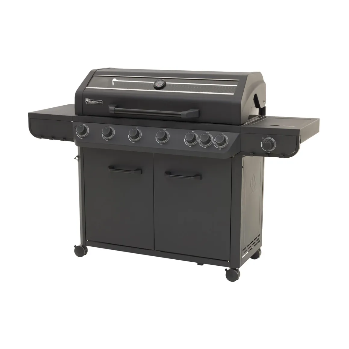 Rothmann Gasgrillwagen Vulcano 6 Turbo Plus Black Edition