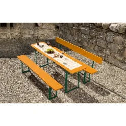 Ruku Festzeltgarnitur Bierbank mit Lehne