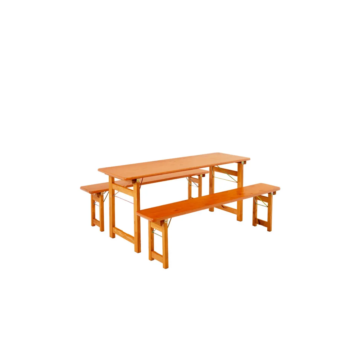 Ruku Holzgarnitur Rustica 180 cm braun