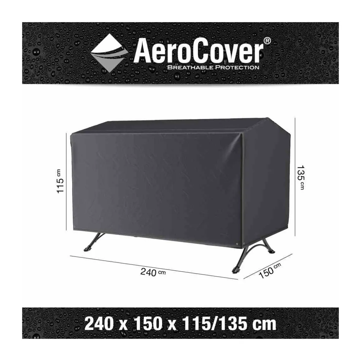 Schaukelhülle AeroCover 240 x 150 x 135/115 cm atmungsatkiv