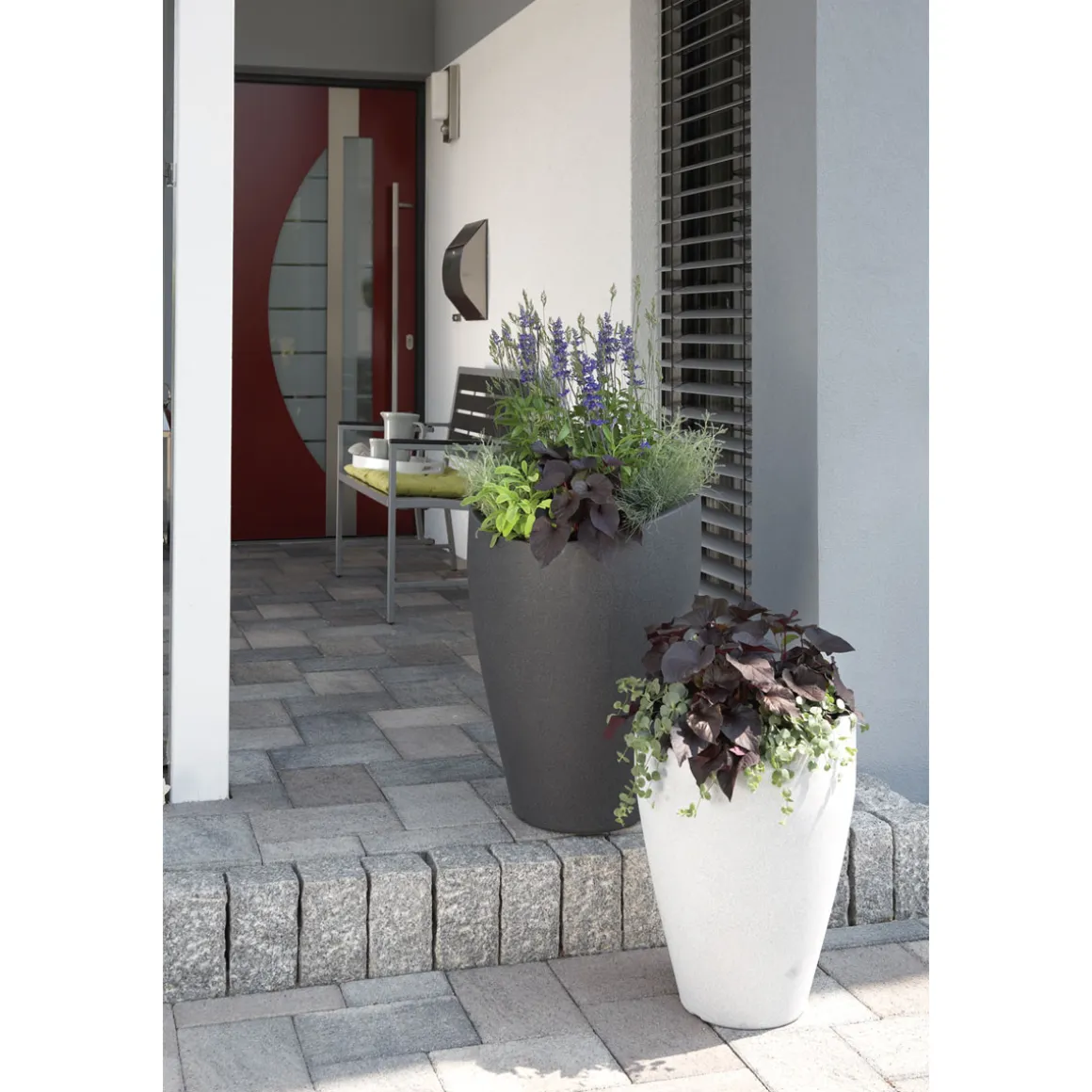 Scheurich Pflanzgefäß hoch Stony 254 67 cm grau