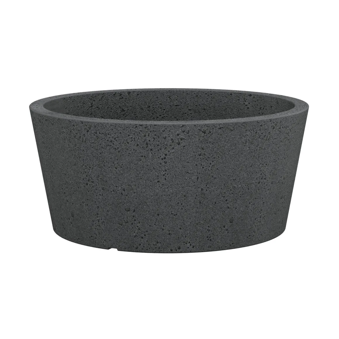 Scheurich Pflanzschale C-Cone BxHxT 38,9 x 17,5 x 38,9 cm Stony Black