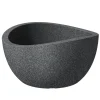 Scheurich Pflanzschale Wave Globe Bowl schwarz-granit 40 x 21 cm
