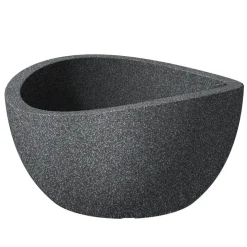 Scheurich Pflanzschale Wave Globe Bowl schwarz-granit 40 x 21 cm