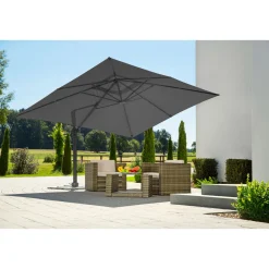 Schneider Schirme Sonnenschirm Rhodos Grande 400 x 300 cm anthrazit