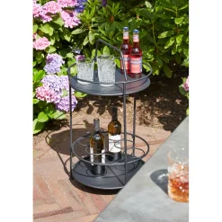 Siena Garden Beistelltisch Siero 42 x 74 cm schwarz