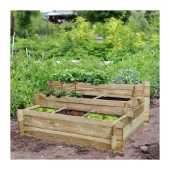 Siena Garden Hochbeet-Treppe Hugo 120 x 100 x 54 cm kesseldruckimprägniert inkl Geotextil