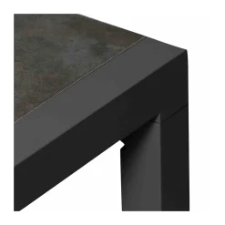 Siena Garden Loungetisch Belia 120 x 70 x 43,5 cm matt anthrazit/anthrazit