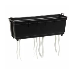 Siena Garden Pflanzgefäß Craon 56 x 19 x 36,5 cm grau Hochglanzoptik