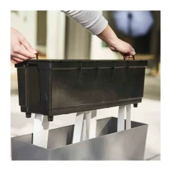 Siena Garden Pflanzgefäß Loire 56 x 19 x 36,5 cm graphit Rillenoptik