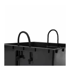 Siena Garden Pflanzgefäß Paris 35 x 35 x 68 cm graphit Rattanoptik