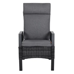 Siena Garden Positionssessel Taranto Aluminium-Gestell anthrazit Gardino-Geflecht