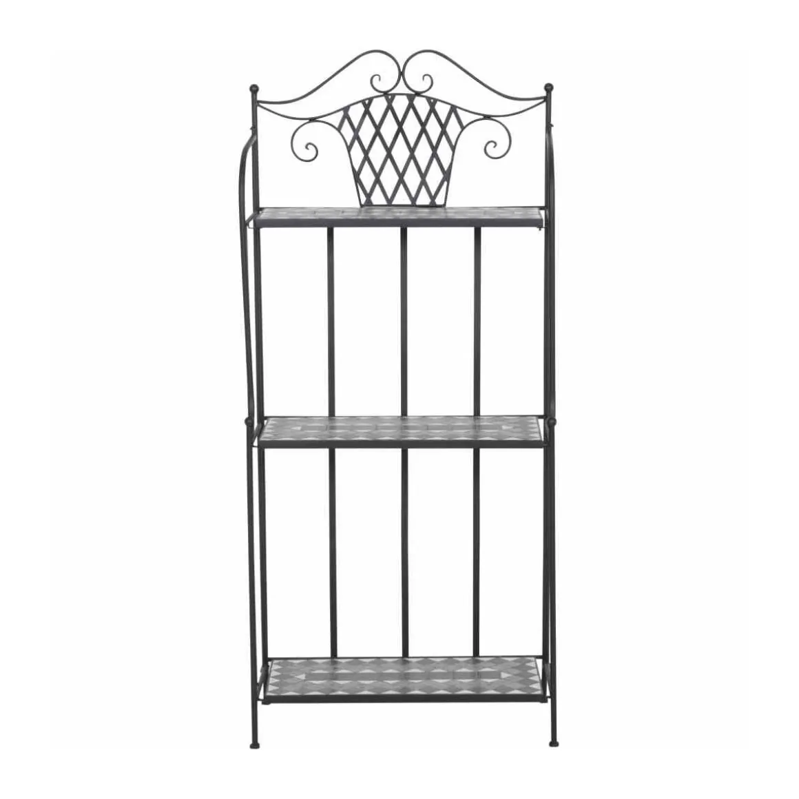 Siena Garden Regal Como 63 x 29 x 142 cm matt schwarz/dunkelgrau