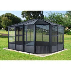 Sojag Pavillon Kaltwintergarten Charleston 1215 383,6x488,6x280,89cm Anthrazit