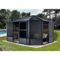 Sojag Pavillon Kaltwintergarten Charleston 1212 383,6x383,6x280,89cm Anthrazit
