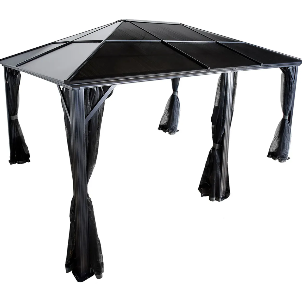 Sojag Pavillon Meridien 1216 inkl. Moskitonetz 365x485x270cm Anthrazit