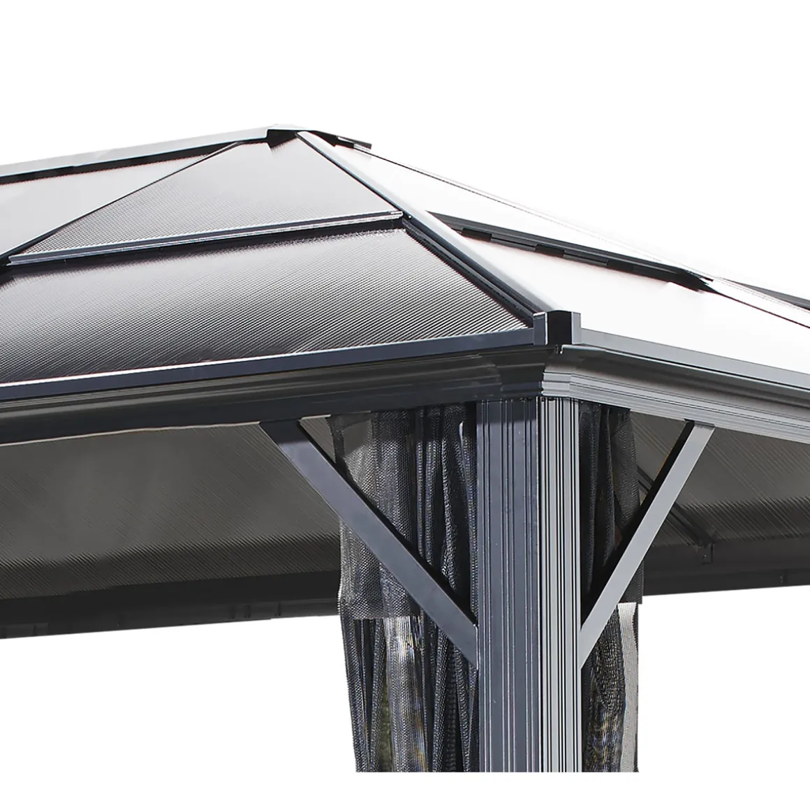 Sojag Pavillon Meridien 1216 inkl. Moskitonetz 365x485x270cm Anthrazit