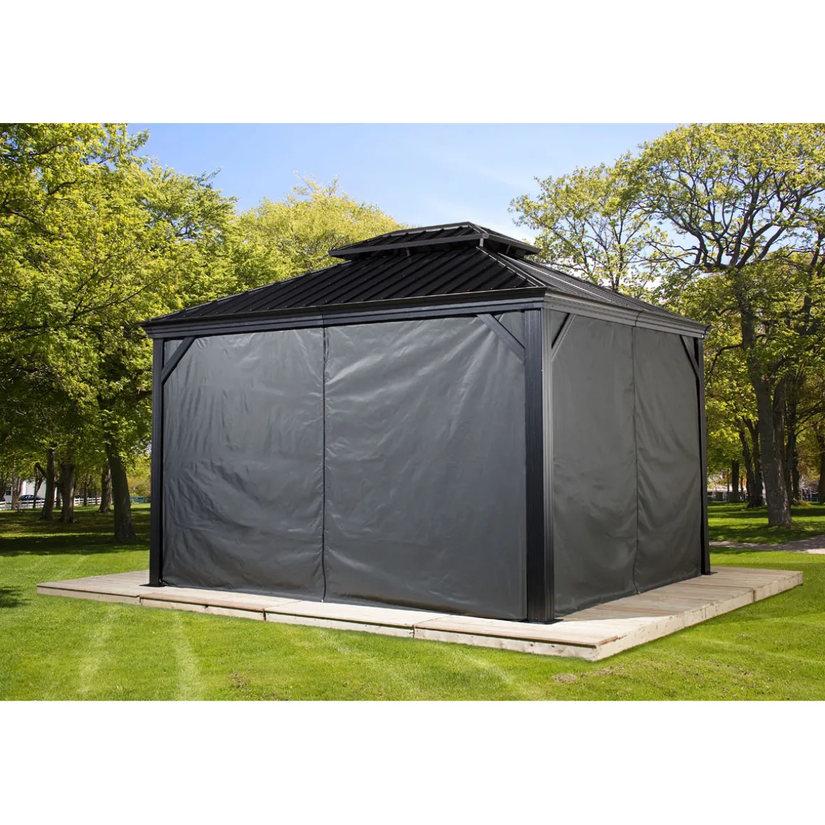 Sojag Pavillon Messina 1012 inkl. Moskitonetz 298x363x291,5cm Anthrazit