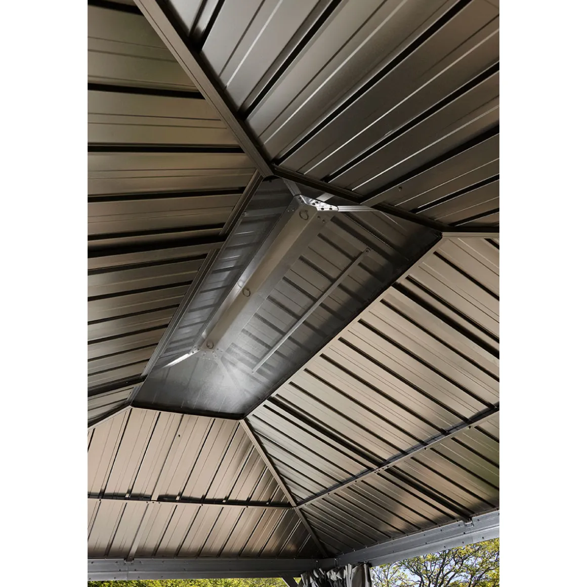 Sojag Pavillon Messina 1012 inkl. Moskitonetz 298x363x291,5cm Anthrazit