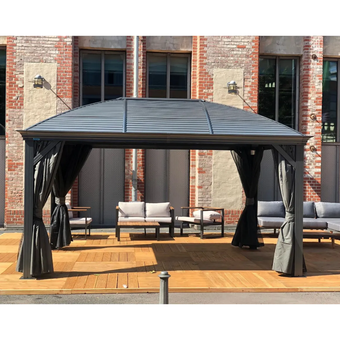 Sojag Pavillon Moreno 1014 inkl. Moskitonetz 298x423x283cm Anthrazit