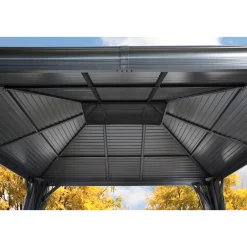 Sojag Pavillon Mykonos 1014 inkl. Moskitonetz 299x425x291,4cm Basaltgrau