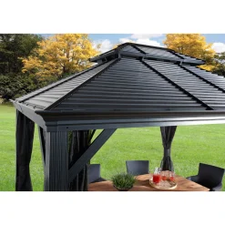 Sojag Pavillon Mykonos 1014 inkl. Moskitonetz 299x425x291,4cm Basaltgrau