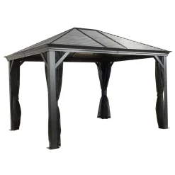 Sojag Pavillon Mykonos 1012 inkl. Moskitonetz 299x364x291cm Basaltgrau