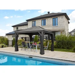 Sojag Pavillon Mykonos 1012 inkl. Moskitonetz 299x364x291cm Basaltgrau