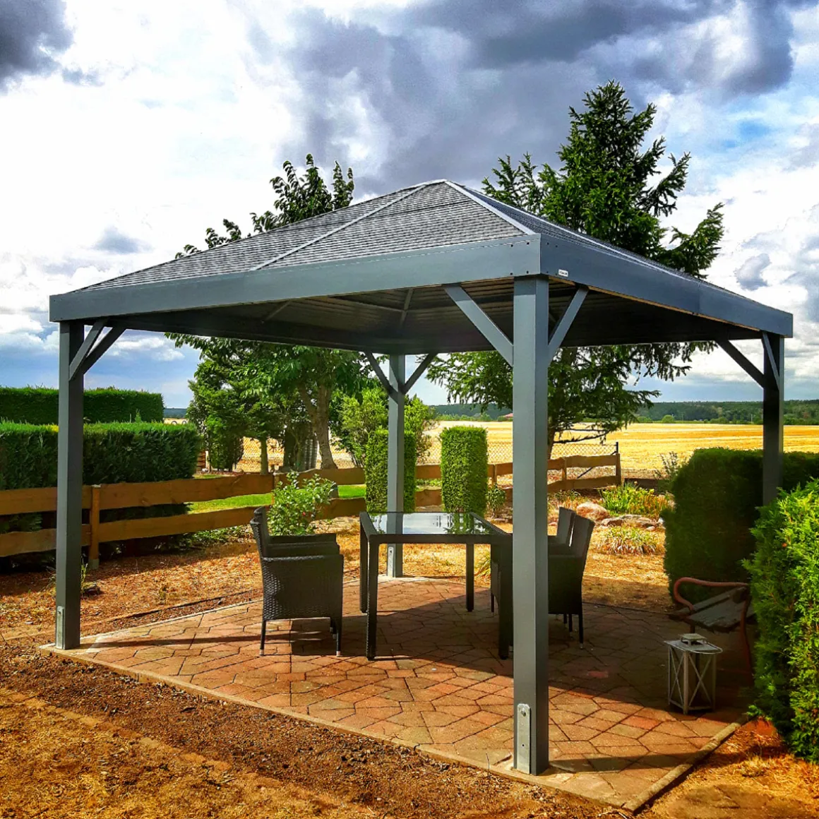 Sojag Pavillon South Beach 1212 364,3x364,3x310cm Basaltgrau