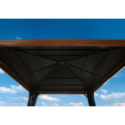 Sojag Pavillon Valencia 1212 inkl. Moskitonetz 364,3x364,3x310cm Holzoptik