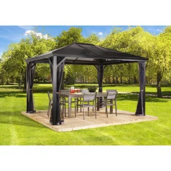 Sojag Pavillon Verona 1014 inkl. Moskitonetz 298,3x422,5x261cm Anthrazit