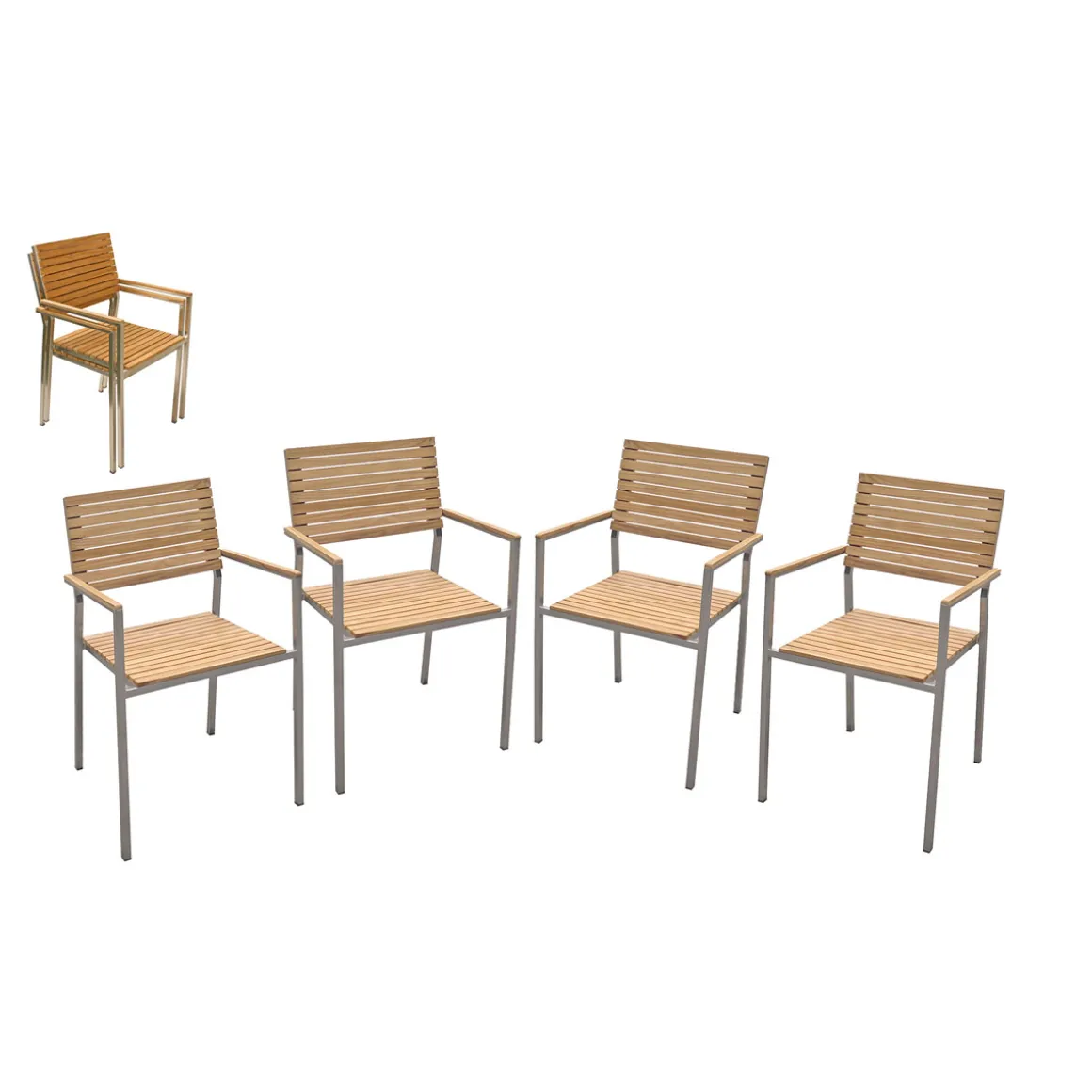 Stapelstuhl Denver 4er Set