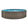 Summer Waves Active Frame Pool 457x457x107cm Rattan Braun