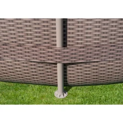 Summer Waves Active Frame Pool 457x457x107cm Rattan Braun