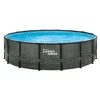 Summer Waves Elite Frame Pool 488x488x122cm Rattan Grau