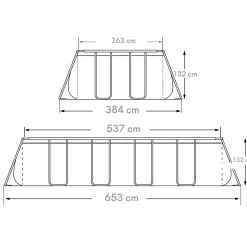 Summer Waves Elite Frame Pool 653x384x132cm Anthrazit