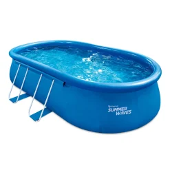 Summer Waves Quick Frame Pool 549x305x107cm Blau