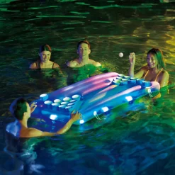 Summer Waves Wasserspielzeug Bierpong Luftmatratze Aqua Glow 160x84x19cm