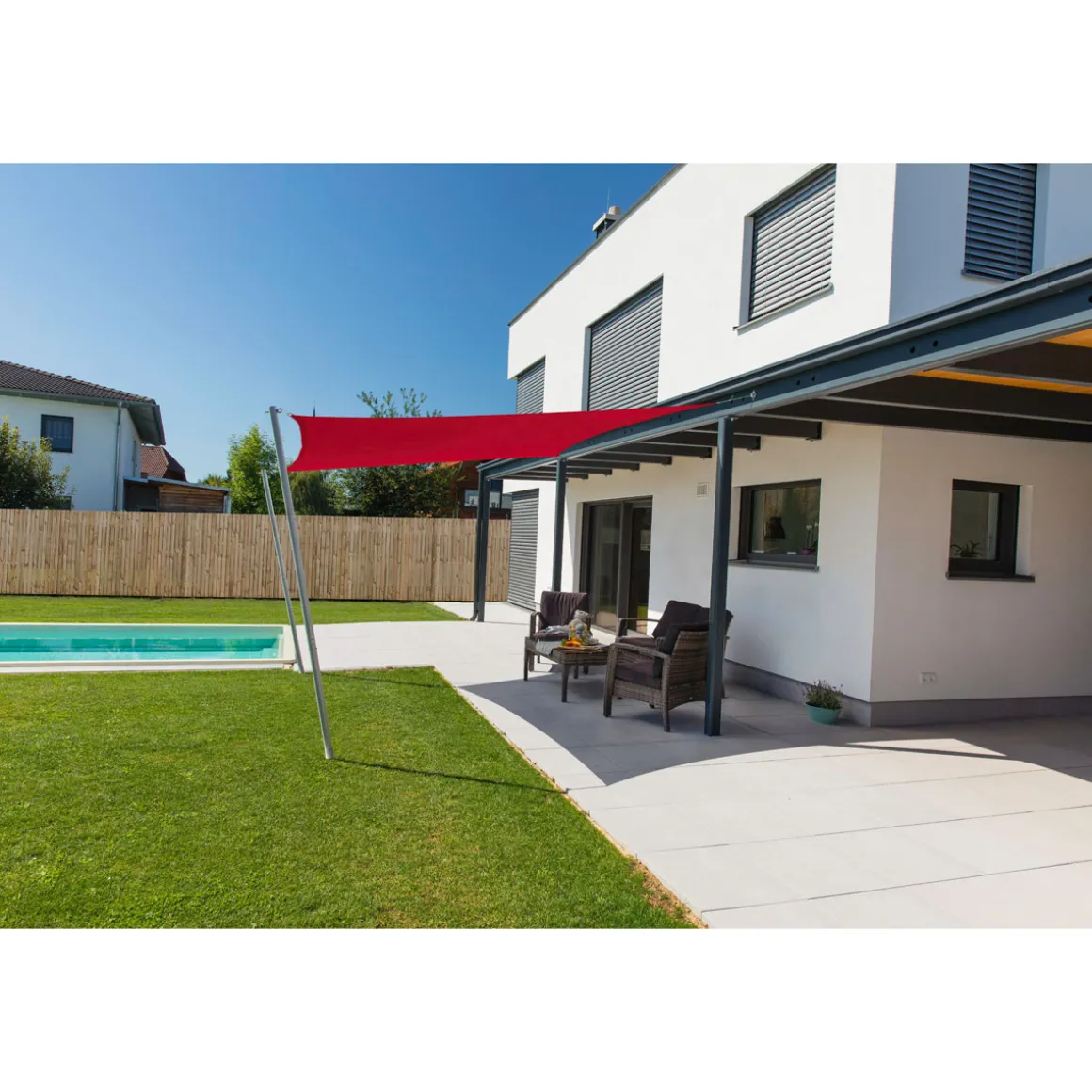 Viereck-Segel Cannes 4 x 4 m brick