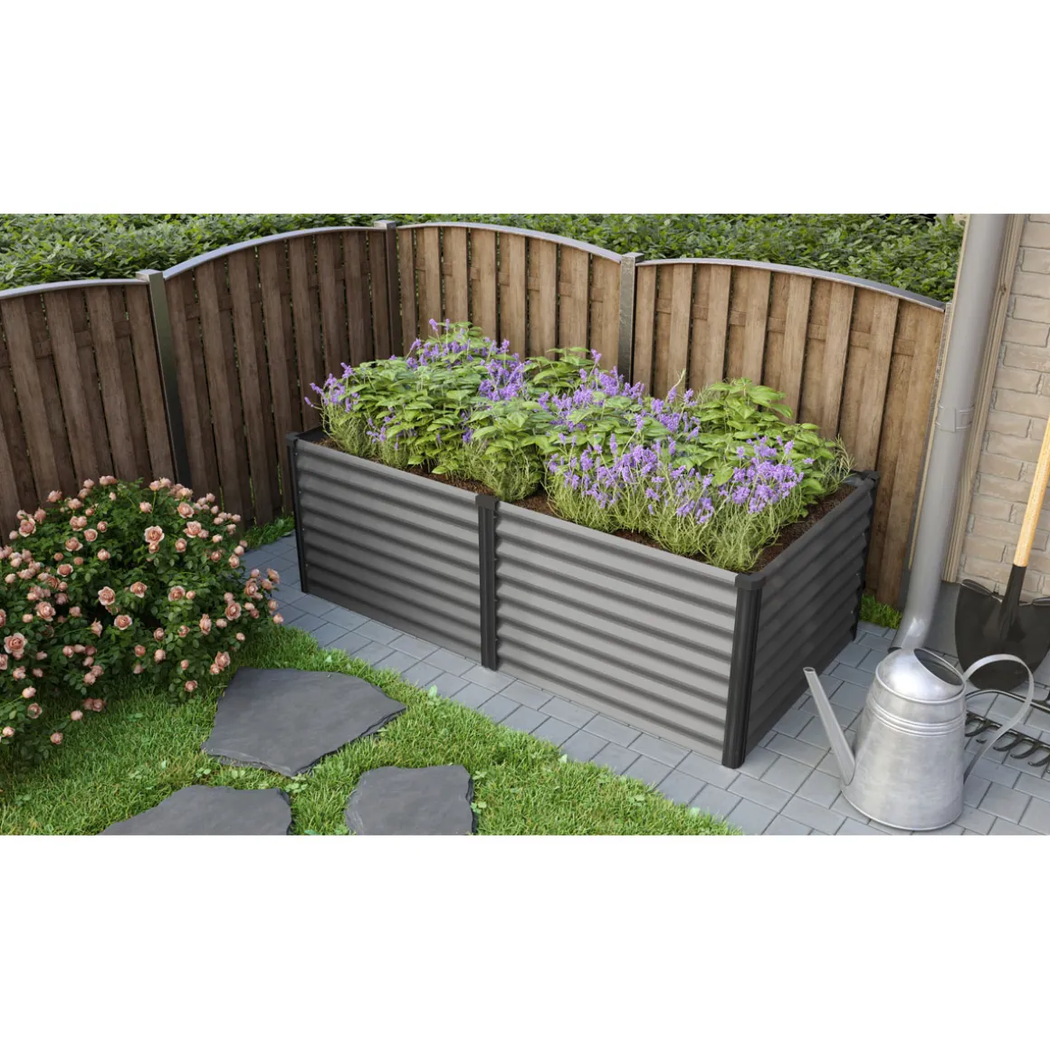 Vitavia Hochbeet Meta granit/schwarz