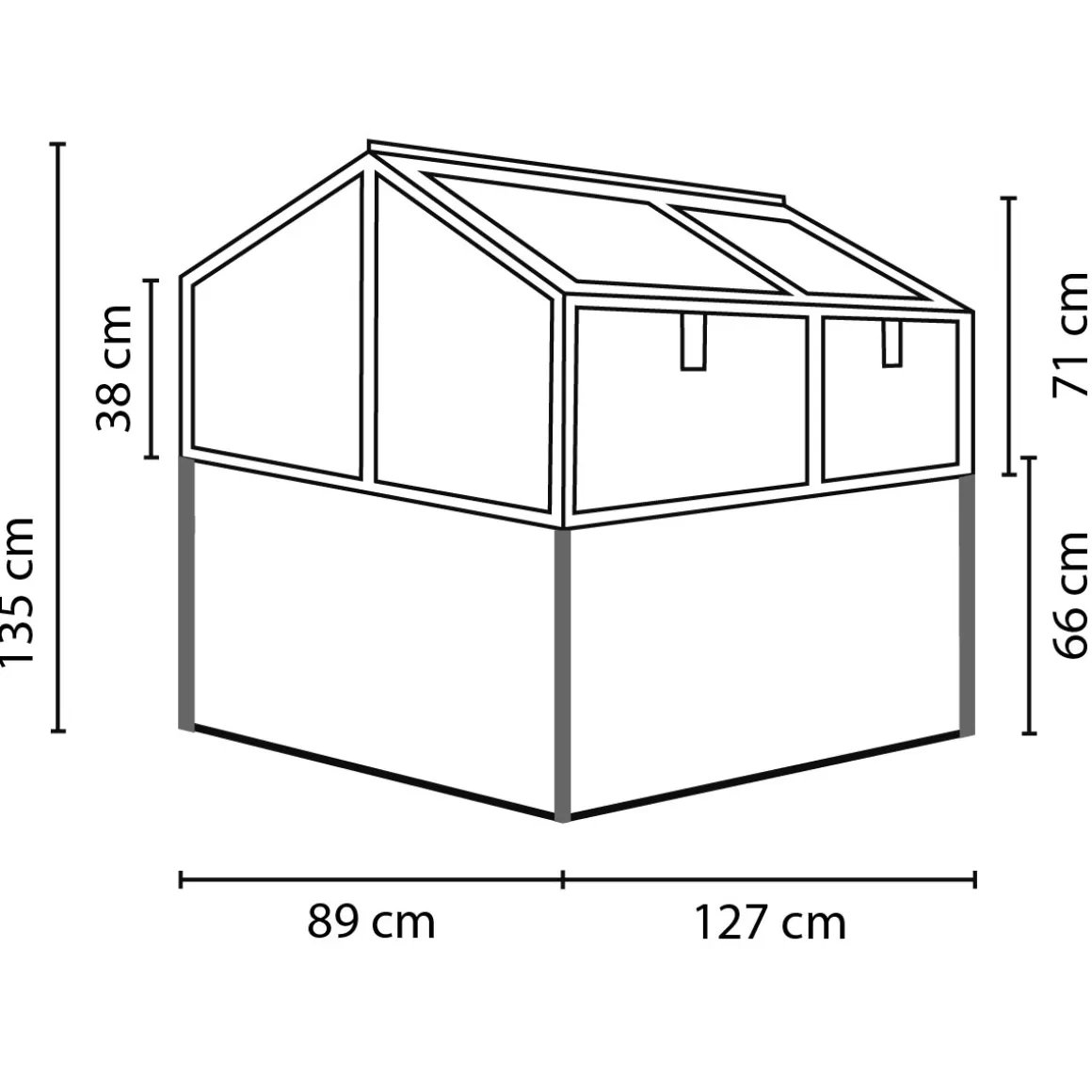Vitavia Hochfrühbeet Zola ESG schwarz