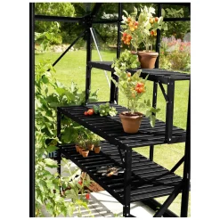 Vitavia Alu-Tischaufsatz schwarz 121 x 28 x 38 cm