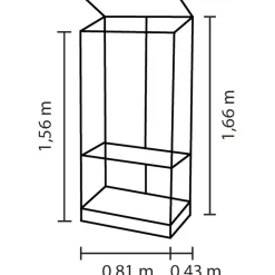 Vitavia Balkongewächshaus 350 0,35m² Stahlfundament schwarz