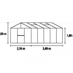 Vitavia Gewächshaus Zeus 10000 10m² 16 mm Hohlkammerplatte silber