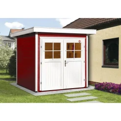 Weka Blockbohlenhaus 227 Größe 1 21 mm rot