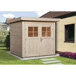 Weka Blockbohlenhaus 227 Größe 1 21 mm natur